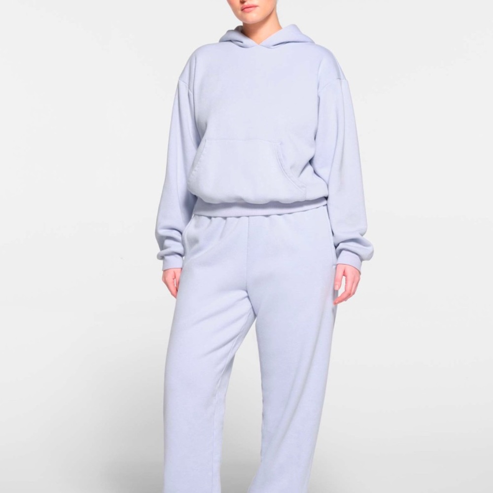 SKIMS Periwinkle Cotton Fleece Classic Hoodie Size L